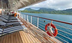 The view from cruise editor Andrea Zelinski's first cruise, on the Windstar Star Breeze.