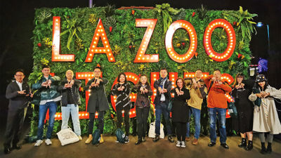 Travel advisors from China on a Hainan Airlines West China Travel Trade fam to Los Angeles.