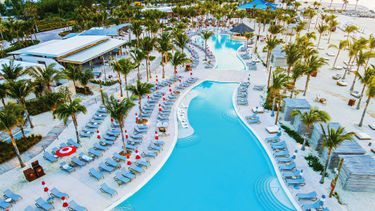 Two pools, two different vibes; one is a high-energy party spot, the other puts more of an emphasis on relaxing.