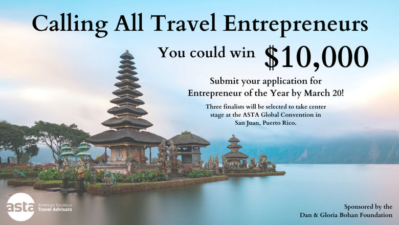 ASTA seeks nominations for travel advisor and entrepreneur of the year