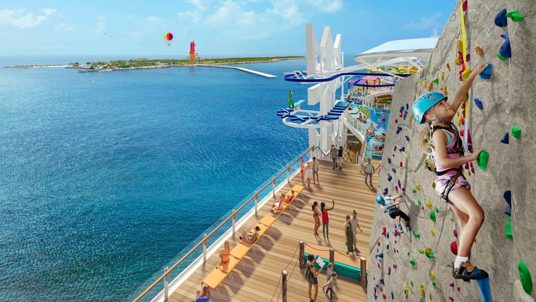 Royal Caribbean's Icon of the Seas will have a fresh take on its signature rock wall.