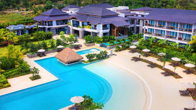 The InterContinental Dominica Cabrits Resort & Spa is located along Douglas Bay.