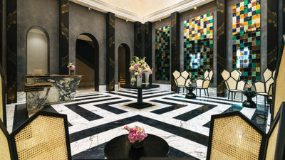 The Fairmont Tazi Palace Tangier's dramatic foyer.