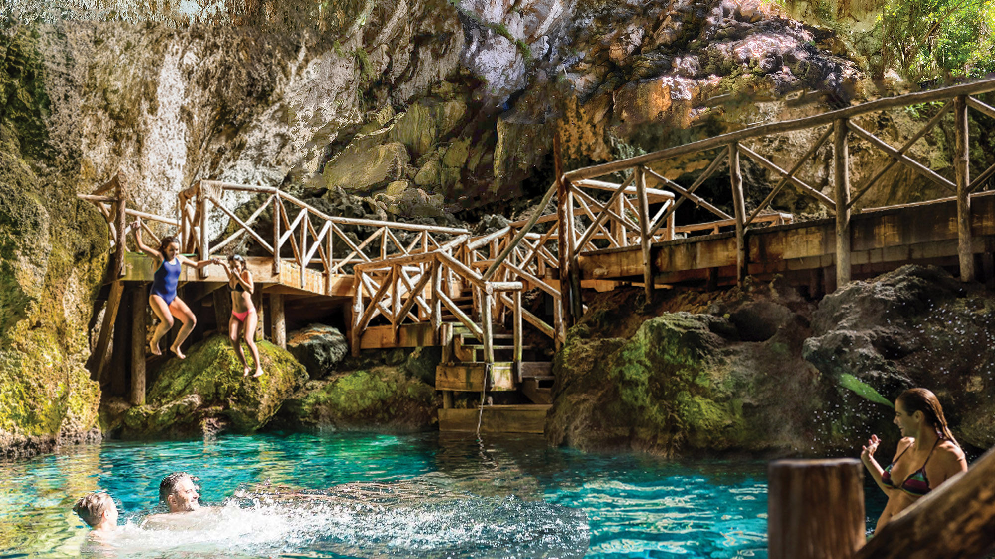 The nearby Scape Park features cave swimming, ziplines, animal sanctuaries and a replica Taino village.