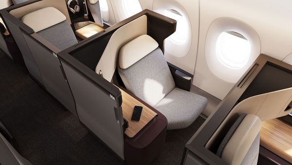 The business-class suites on Qantas' Airbus A350-1000 aircraft. The business-class suites on Qantas' Airbus A350-1000 aircraft.
