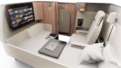 The spacious Luxe First suite will be on flights connecting New York and London to Sydney and Melbourne.