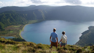 Travelers in the Azores.