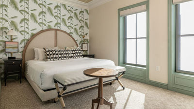 A guestroom at The Palmetto,