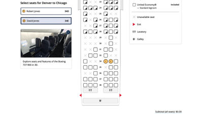 United's website now dynamically finds adjacent seats for parties that include a child age 11 and under..