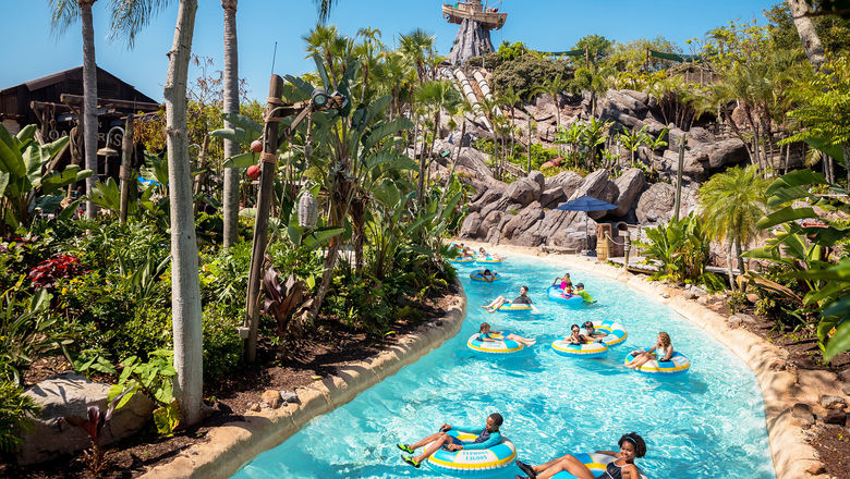 The Castaway Creek lazy river at Typhoon Lagoon.