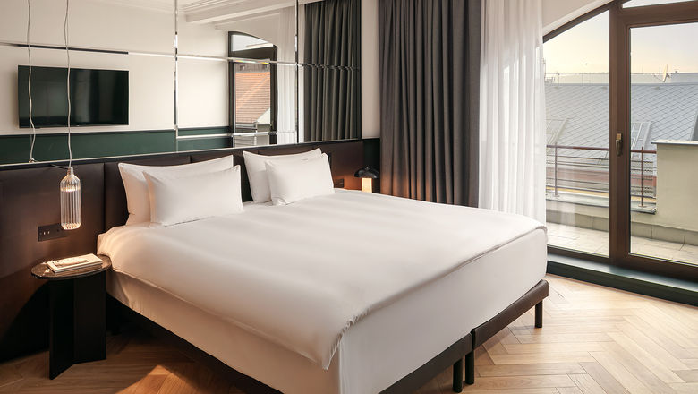 Executive suite at the Almanac X Prague. It is the first property in Almanac Hotels' new lifestyle collection Almanac X.