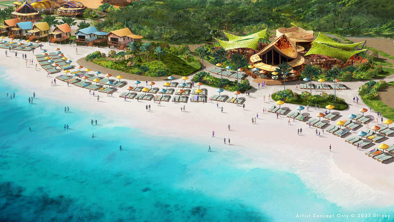 A rendering of Lighthouse Point's adult-exclusive beach.
