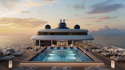 A rendering of the Ilma's pool deck.