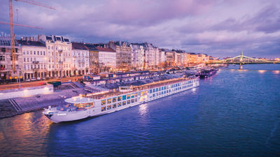 Uniworld's S.S. Beatrice in Budapest.