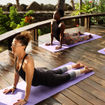 Vinyasa Flow yoga sessions are just one of the offerings during Curtain Bluff's health and wellness week, April 22 to 26