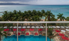 Balcony view from a S Hotel Sky Club Spa Suite.