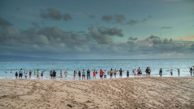 A sunrise ceremony during the Celebration of the Arts at The Ritz-Carlton Maui, Kapalua.