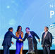 Norwegian Cruise Line Holdings CEO Frank Del Rio shook hands with Norwegian Cruise Line president and CEO Harry Sommer at the Norwegian Prima inaugural, with singer Katy Perry looking on.