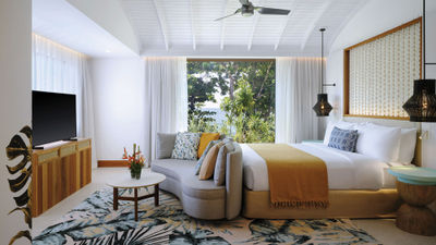 A guestroom at the Laila Seychelles.