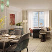 A rendering of an updated guestroom in the Bellagio’s Spa Tower.