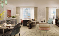 A rendering of an updated guestroom in the Bellagio’s Spa Tower.