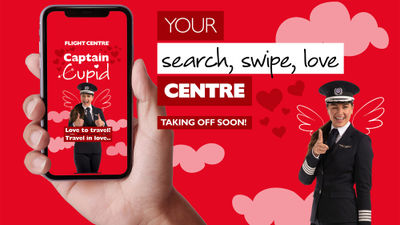 With 42% of its clients traveling solo, Flight Centre saw an opportunity for the Captain Cupid app.
