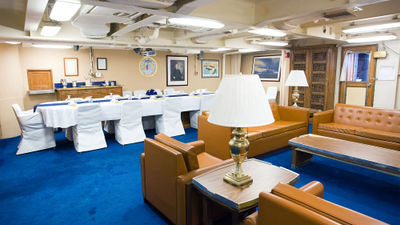 Guests on the Captain's Tour will get to see the captain's in-port cabin, which celebrities including Marilyn Monroe and Bob Hope have visited.