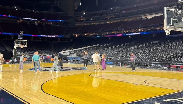 Marriott Bonvoy members were able to bid for a Moments package that included a backstage tour and on-court time at NRG Stadium. Marriott Bonvoy members were able to bid for a Moments package that included a backstage tour and on-court time at NRG Stadium.