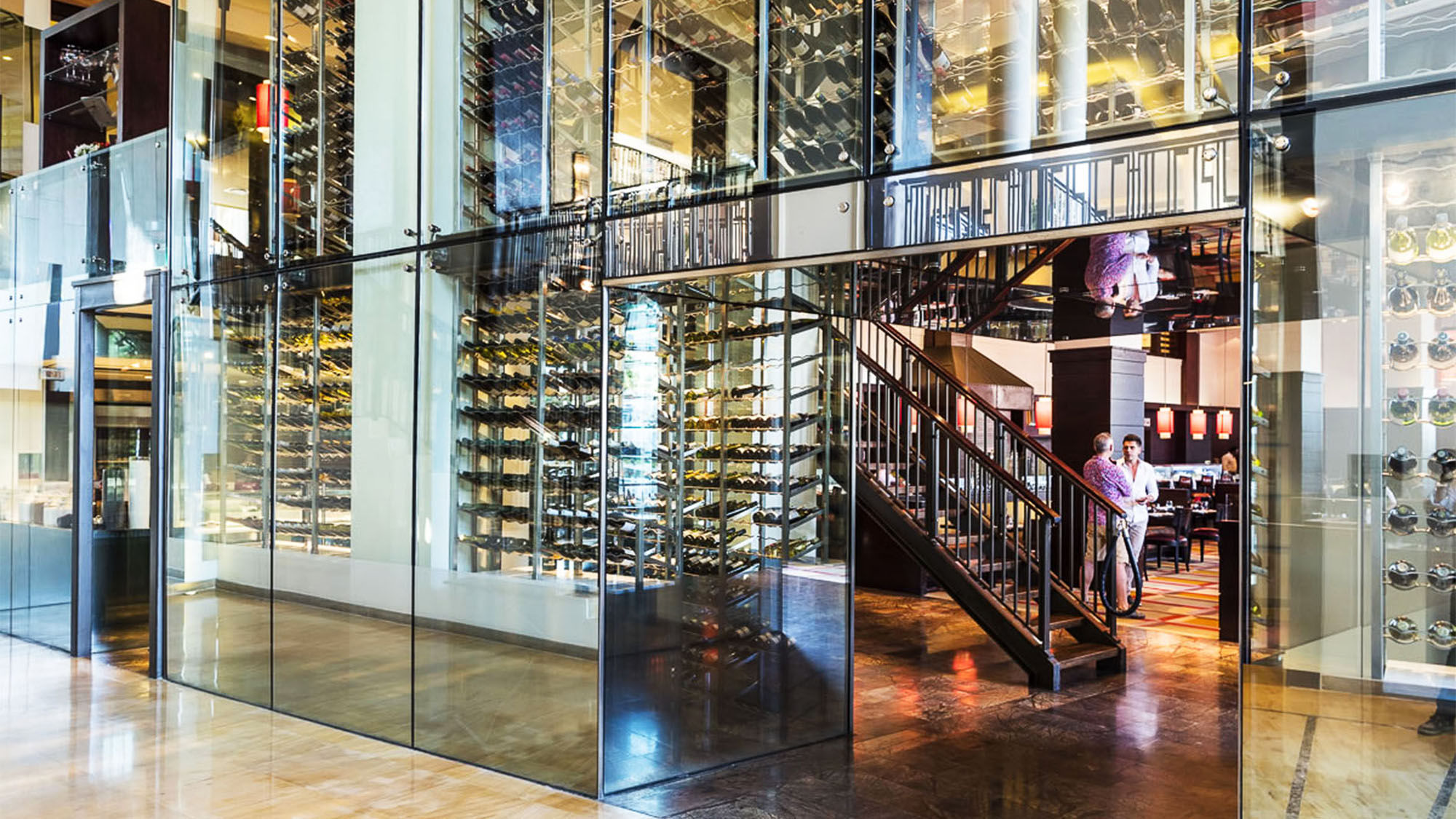 The hotel's Wine Studio, where guests can blend their own wines under the guidance of a top sommelier.