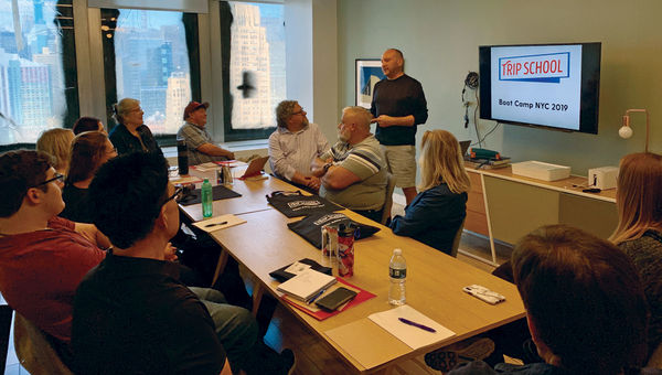 TripSchool founder Alan Armijo leads a bootcamp for tour guides and tour operators. TripSchool founder Alan Armijo leads a bootcamp for tour guides and tour operators.