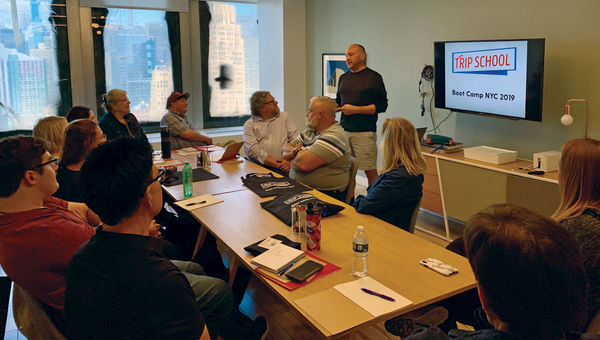 TripSchool founder Alan Armijo leads a bootcamp for tour guides and tour operators.
