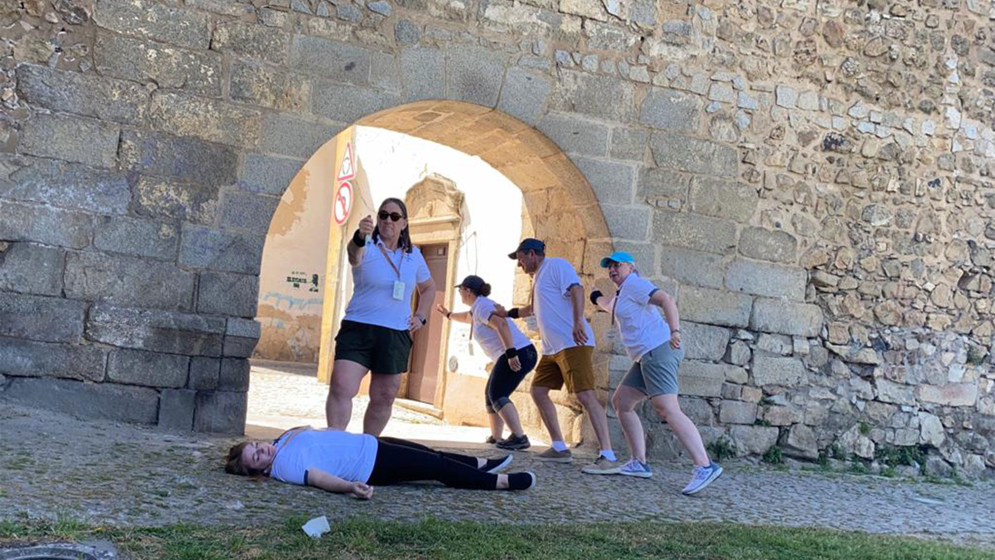 Robert Silk's race team reenacting Geraldo sem Pavor's conquest of Evora in the 12th century.