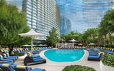 Aria's pool area unveiled an expanded pool bar this year. A renovated lounge space includes six TVs and a reimagined menu of refreshments.
