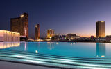 The Athena Infinity Ultra Pool at Resorts World Las Vegas is an adults-only area overlooking the Strip.
