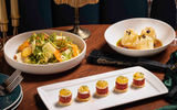 Bet the House Salad, crispy burrata and tomato tartar.