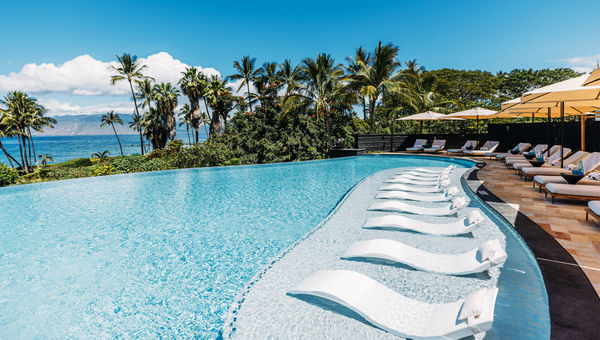 The new adults-only Olakino pool is a wellness oasis within the Wailea Beach Resort.