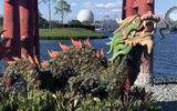 It features new topiaries, like the Madrigal family of "Encanto" fame at the park's entrance (previous slide) and returning favorites like the dragon at the Japan pavilion, this year crafted out of succulents.