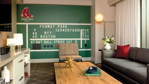 The Fenway Park suite at Boston's Hotel Commonwealth. The Fenway Park suite at Boston's Hotel Commonwealth.