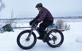 Alaska Bike Adventures in Anchorage offers fat tire bike rides, even in the snow and ice. Here, the author rides along the Cook Inlet on Anchorage's Coastal Trail.