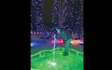 The World Ice Art Championships aren't only about sculpture. The local fairgounds, where the competition is held, also offers an outdoor arcade, with all the games carved from ice. Slides, Skeeball, ping pong, cornhole, and here, frozen minigolf, are all on offer.