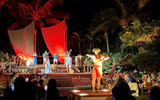 At the Ka Waa luau at Aulani, a Disney Resort & Spa, guests are hosted by a very talented family of storytellers who regale them with tales and songs about the mythological and historical origins of Ko Olina and Hawaii.