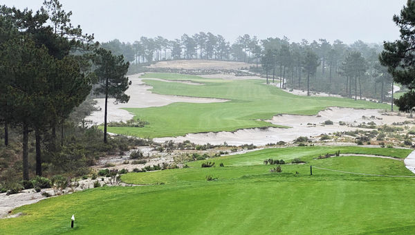 Dunas, a new golf course on Alentejo's Troia Peninsula, weaves through towering sand dunes. It opens to the public in June. Dunas, a new golf course on Alentejo's Troia Peninsula, weaves through towering sand dunes. It opens to the public in June.