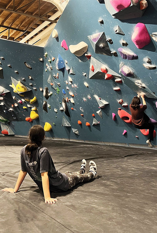 The Bouldering Project wall at the Evo Hotel campus in Salt Lake City. The Bouldering Project wall at the Evo Hotel campus in Salt Lake City.