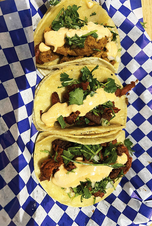 Tacos from the Taco Lady stall at the Woodbine Food Hall in Salt Lake City. Tacos from the Taco Lady stall at the Woodbine Food Hall in Salt Lake City.