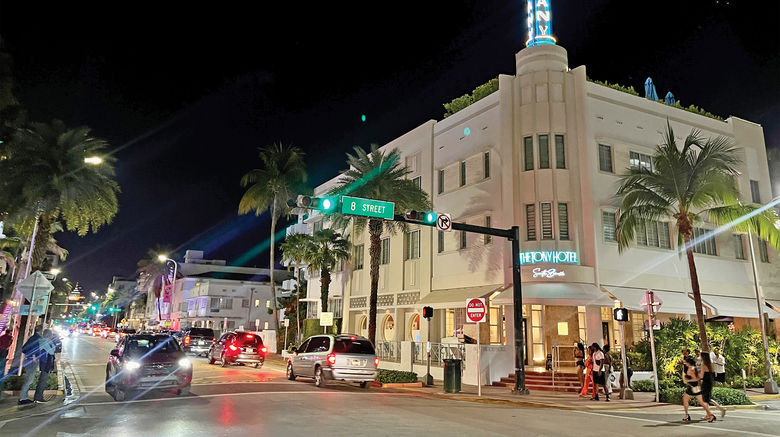 Brightline, which is expanding its Miami-West Palm Beach network to Orlando this summer, aims to give riders a glimpse of the tourism possibilities. Pictured, historic Art Deco buildings in downtown South Beach, Miami.