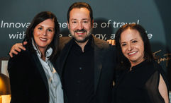 From left, Willa Griffin, leader of First in Service’s (F1S) Canada operations, F1S CEO Fernando Gonzalez and F1S president Erika Reategui at the December opening of F1S's office in Toronto.