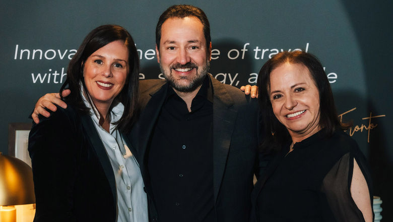 From left, Willa Griffin, leader of First in Service’s (F1S) Canada operations, F1S CEO Fernando Gonzalez and F1S president Erika Reategui at the December opening of F1S's office in Toronto.