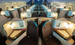 Hawaiian Airlines' Boeing 787-9 Dreamliners will have 34 seats in the Leihoku business-class cabin.