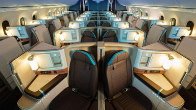 Hawaiian Airlines' Boeing 787-9 Dreamliners will have 34 seats in the Leihoku business-class cabin.