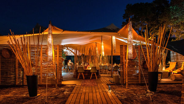 The common area at Kruger Untamed: Tshokwane River Camp, which opens in July.